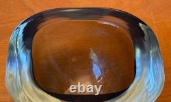 Seguso Poli Murano Italy Italian Sommerso Art Glass Geode Bowl Vtg Cenedese Mcm
