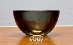 Seguso Poli Murano Italy Italian Sommerso Art Glass Geode Bowl Vtg Cenedese Mcm
