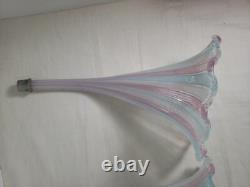 Set Of 3 Vintage Murano Glass Latticino Epergne Horns Read Description