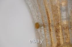 Set of Three Vintage Murano Glass and Brass Wall Sconce, 1970