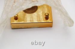 Set of Three Vintage Murano Glass and Brass Wall Sconce, 1970