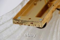 Set of Three Vintage Murano Glass and Brass Wall Sconce, 1970