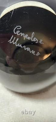 Signed Cenedese Murano Vintage 5inch Glass Orb Ashtray. No Chips Or Cracks. Mint