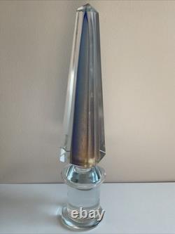 Signed Murano Glass Obelisk Sculpture Italy Gold Aventurine Core Vintage Rare