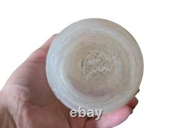 Signed Rosis Murano Scavo Glass Vase Vintage Vetreria Artistica Venezia 5.25