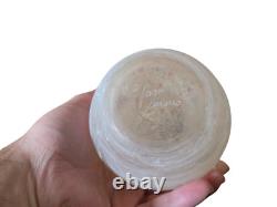 Signed Rosis Murano Scavo Glass Vase Vintage Vetreria Artistica Venezia 5.25