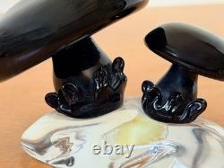 Signed Seguso Murano Italy Venetian Art Glass Mushroom Sculpture Figurine Vtg