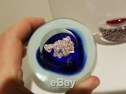 Signed Vintage Blue Murano Glass Geode Bowl By Archimede Seguso