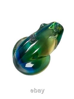 Signed Vintage Oggetti Murano Art Glass Frog Italy Attr Elio Raffaeli