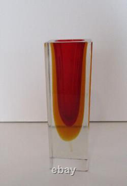 Sommerso Vase Mandruzzato Murano Glass 1970s Italy Vintage Gift Beautifully Rare