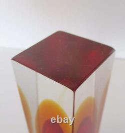 Sommerso Vase Mandruzzato Murano Glass 1970s Italy Vintage Gift Beautifully Rare