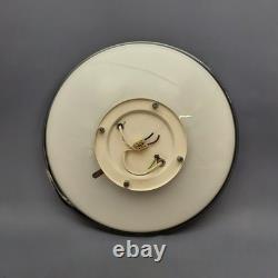 Space Age Ceiling Lamp Murano Glass White Black Vintage Design 1970