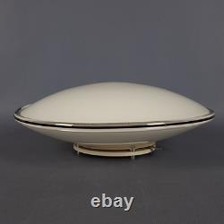 Space Age Ceiling Lamp Murano Glass White Black Vintage Design 1970