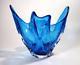 Striking Vintage Italian Murano Blue Art Glass Bowl / Vase