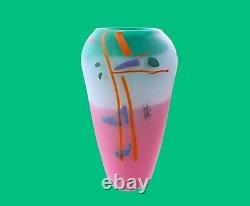 Studio Art Glass Vase Contemporary Murano x Ginny Ruffner Vintage 1980's