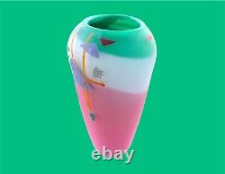 Studio Art Glass Vase Contemporary Murano x Ginny Ruffner Vintage 1980's