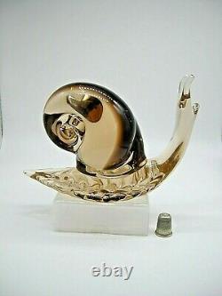 Stunning HUGE 8 Vintage Murano V Nason label sommerso glass snail 1950-60 HEAVY