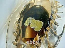 Stunning HUGE 8 Vintage Murano V Nason label sommerso glass snail 1950-60 HEAVY