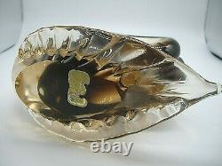 Stunning HUGE 8 Vintage Murano V Nason label sommerso glass snail 1950-60 HEAVY