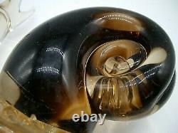 Stunning HUGE 8 Vintage Murano V Nason label sommerso glass snail 1950-60 HEAVY