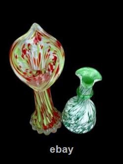 Stunning MCM 8 PC Vintage Murano Glass Vases / Vessels 1940's 1970's