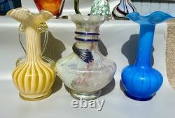 Stunning MCM 8 PC Vintage Murano Glass Vases / Vessels 1940's 1970's Stunning MCM 8 PC Vintage Murano Glass Vases / Vessels 1940's 1970's