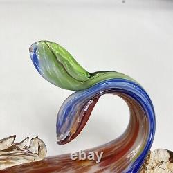 Stunning Vintage Mid Century Murano Art Glass Fish Cobalt