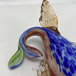 Stunning Vintage Mid Century Murano Art Glass Fish Cobalt