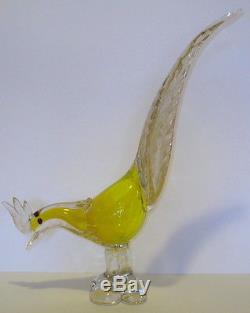 Stunning Vintage Murano Italy Art Glass Bird