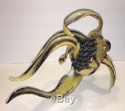 Stunning Vintage Murano Style Art Glass Hand Blown Large Tropical Fish Sculpture