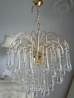 Stunning large vintage Murano Paolo Venini chandelier glass drops