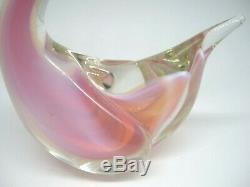 Stunning vintage Murano Cenedese Seguso sommerso opalescent glass swan 1 of 2