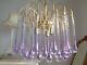 Stunning vintage Murano Paolo Venini chandelier rare purple glass drops