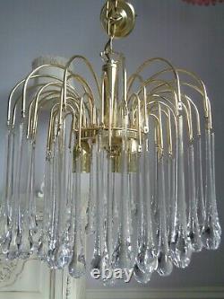 Stunning vintage chandelier Murano glass drops