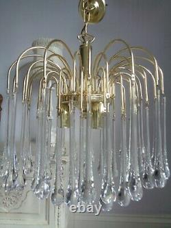 Stunning vintage chandelier Murano glass drops