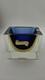 Super Cute Vintage Murano Sommerso Art Glass Ashtray Trinket Dish 3&times;3&times;2 Blue