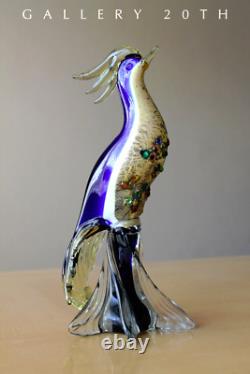 Superb! MID Century Murano Bird Of Paradise Sculpture Vtg Blown Glass 50's 60's