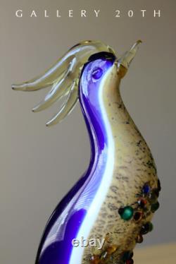 Superb! MID Century Murano Bird Of Paradise Sculpture Vtg Blown Glass 50's 60's