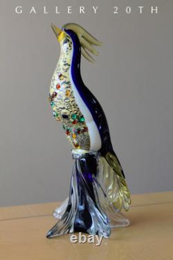 Superb! MID Century Murano Bird Of Paradise Sculpture Vtg Blown Glass 50's 60's