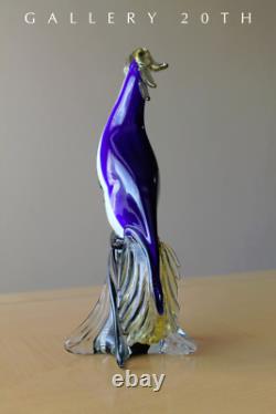 Superb! MID Century Murano Bird Of Paradise Sculpture Vtg Blown Glass 50's 60's