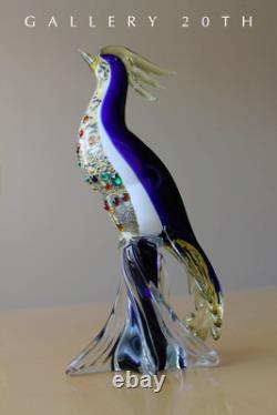 Superb! MID Century Murano Bird Of Paradise Sculpture Vtg Blown Glass 50's 60's