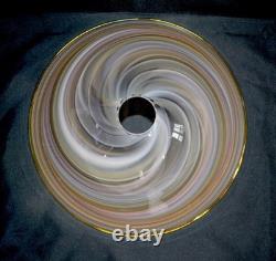 Swirl Murano Glass Pendant Lamp Shade 14.25 Large Rare Vintage