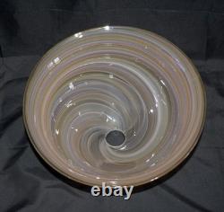 Swirl Murano Glass Pendant Lamp Shade 14.25 Large Rare Vintage