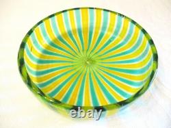 THE BEST 1950's Vintage MCM Venetian / MURANO GLASS Dish BOWL Venini Barbini