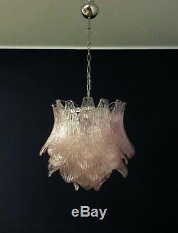 Talian vintage Murano Glass chandelier 38 pink glasses