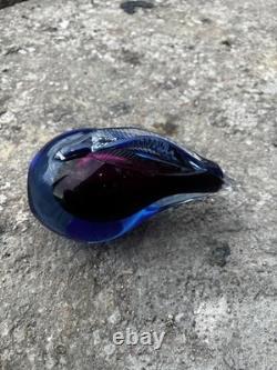 This item is a vintage Murano glass pear paperweight, often designed by artists