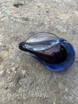 This item is a vintage Murano glass pear paperweight, often designed by artists