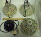 Three (3) Vintage Murano/Millifiore Art Glass Mini Pendant Shades Complete