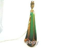 Toso / Poli MCM Murano hand blown sommerso glass table lamp green & golden amber