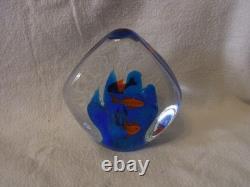 Two Fish Murano Glass Aquarium Paperweight Vintage Italy #WithO